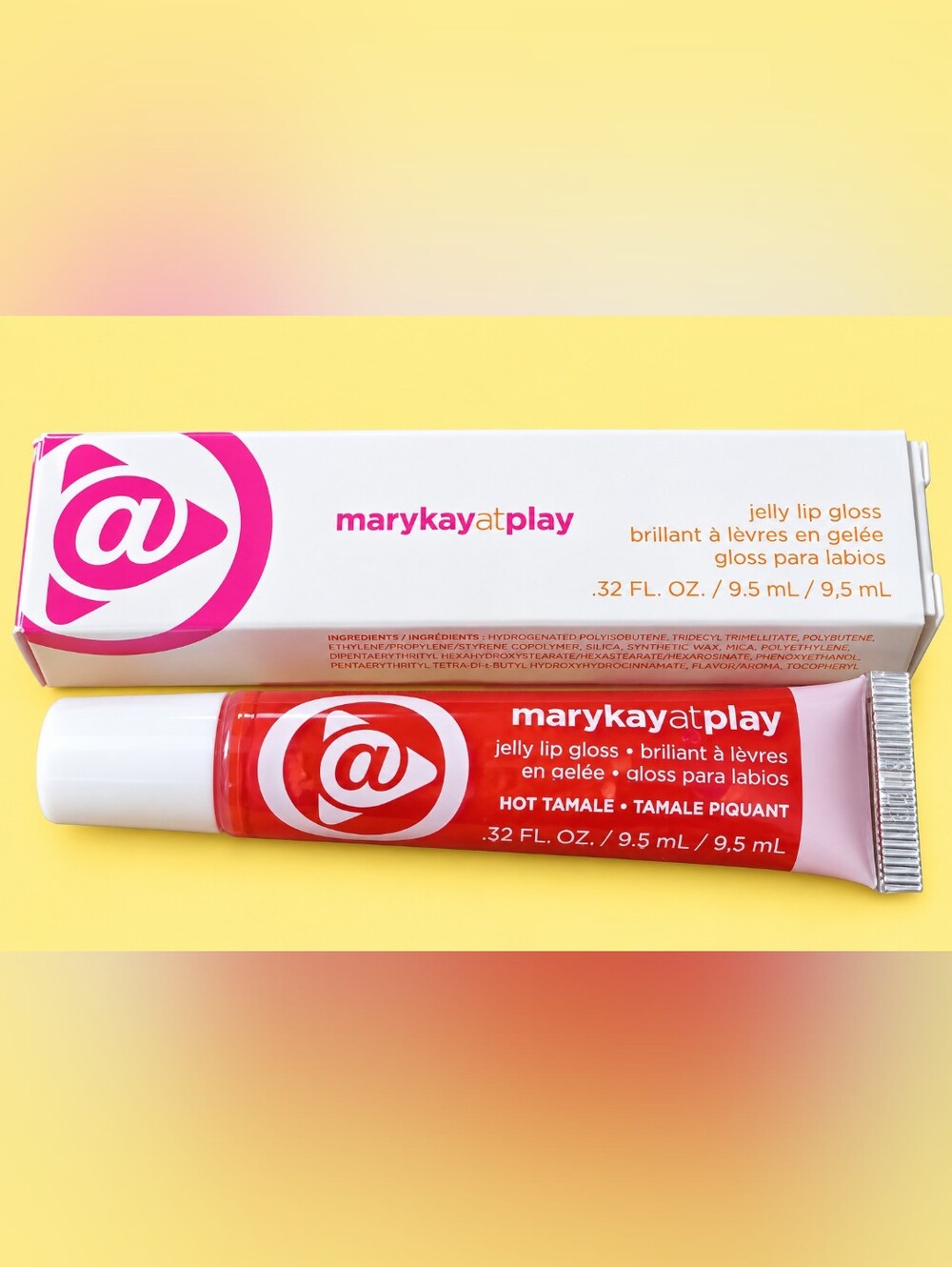 Mary Kay At Play Jelly Lip Gloss .32 fl oz ~ HOT TAMALE ~ 062087 New in Box 🥰
